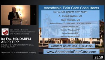 Intrathecal Pain Pumps Lecture