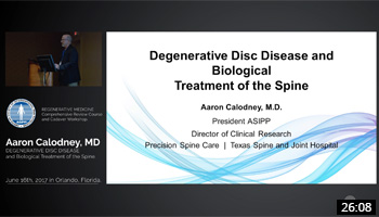 Degenerative Disc Disease And Biological Treatment Of The Spine