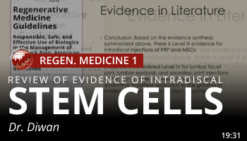 Diwan – Review of Evidence of Intradiscal Stem Cells