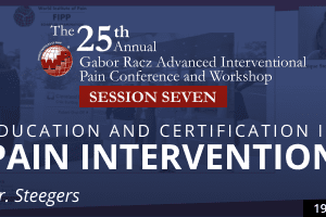 Steegers - Education and Certification in Pain Intervention
